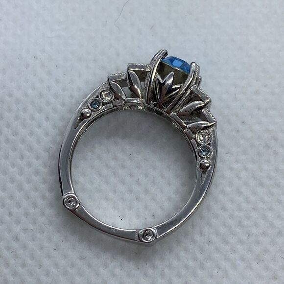 💛 925 Swiss Blue Topaz & Aquamarine Ring - Picture 4 of 6
